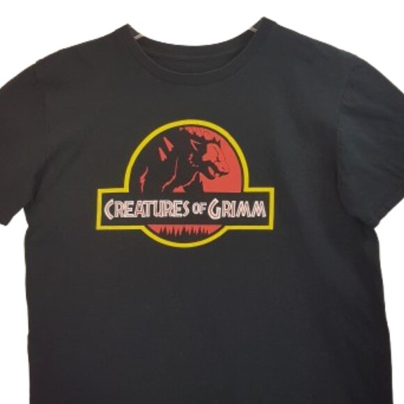 Vintage ROOSTER TEETH Creatures of Grimm Tee Shirt Large US L Graphic Tee Black - Picture 2 of 12